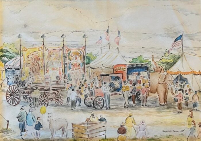 “Circus Scene with Truck“
