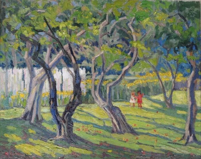 “Children in Orchard”