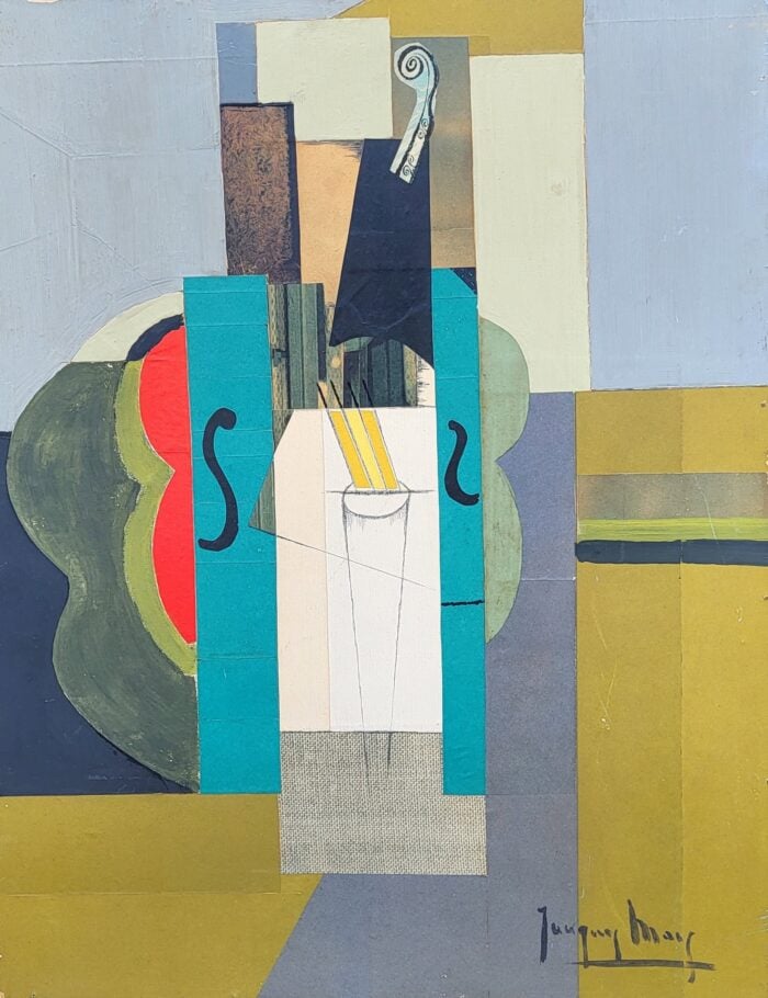 “Cubist Still Life with Guitar”