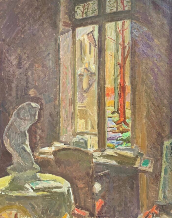 “The Artist’s Studio with Sculpture”