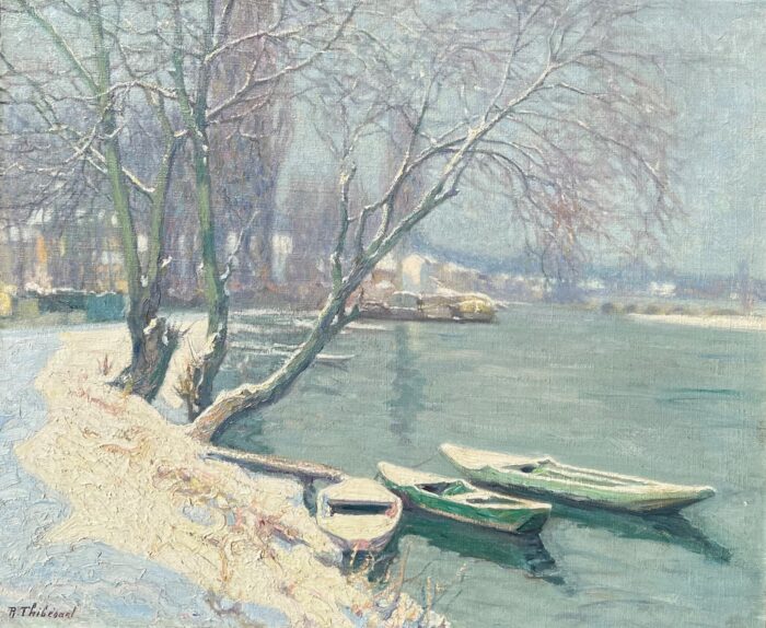 “Boats in the Water, Winter”