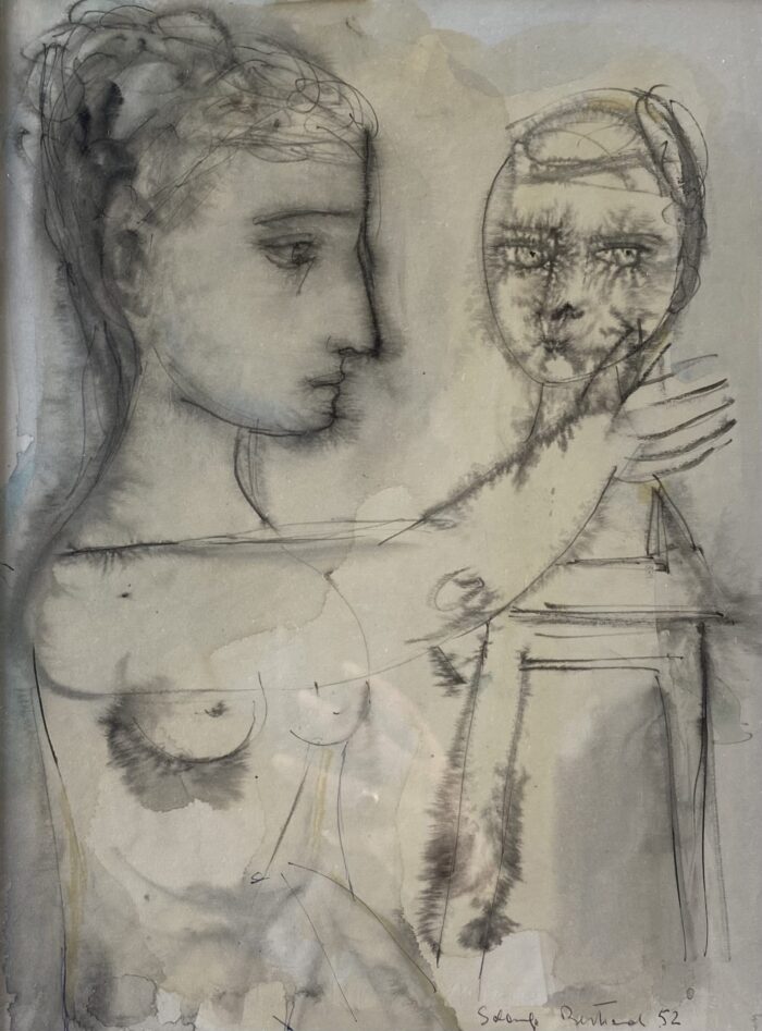 “Woman and Sculpture”