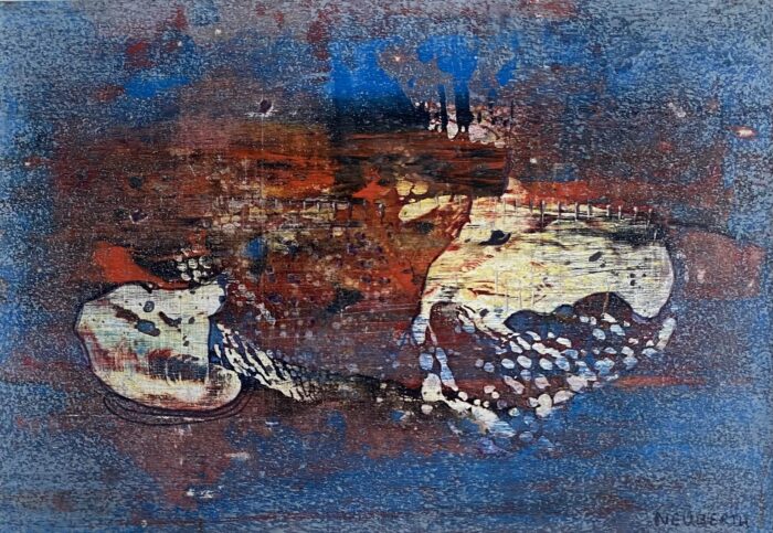 “Red and Blue Abstract Composition 2”