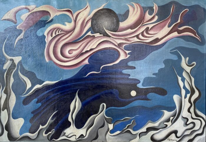 “Blue Surrealist Abstract”