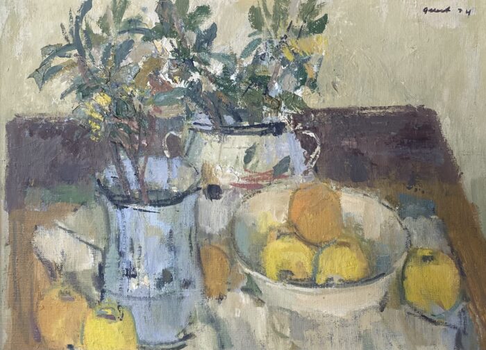 “Still Life with Yellow Apples”