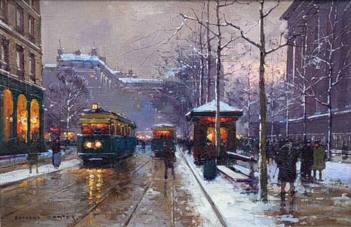 “Paris, le soir in Snow”